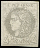 ** EMISSION DE BORDEAUX41B   4c. Gris, R II, Très Frais Et TB - 1870 Emission De Bordeaux