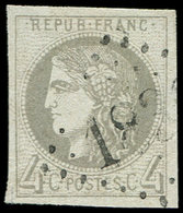 EMISSION DE BORDEAUX41B   4c. Gris, Obl. GC, TTB - 1870 Emission De Bordeaux