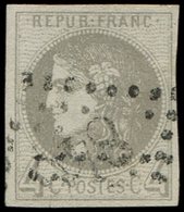 EMISSION DE BORDEAUX41B   4c. Gris, R II, Oblitéré GC, TB - 1870 Emission De Bordeaux