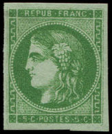 * EMISSION DE BORDEAUX42B   5c. Vert-jaune, R II, Belle Nuance, Frais Et TB - 1870 Emission De Bordeaux