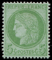 ** CERES DENTELE53    5c. Vert-jaune Sur Azuré, Très Bien Centré, TTB. J - 1849-1876: Période Classique