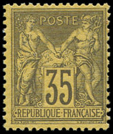 ** TYPE SAGE93   35c. Violet-noir Sur Jaune, Frais Et TB - 1876-1878 Sage (Type I)