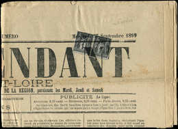 Let TYPE SAGE SUR LETTRESN°83 PAIRE Obl. TYPO Sur Journal L'INDEPENDANT De SAONE Et LOIRE (qqs Défauts) Du 27/9/99, R Et - 1877-1920: Période Semi Moderne