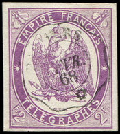 TELEGRAPHETélégraphe 4 : 2f. Violet, Belles Marges, Oblitération Légère, TTB - Télégraphes Et Téléphones