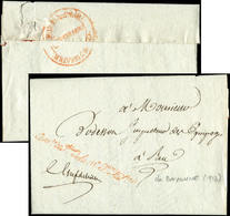 Let LETTRES SANS TIMBRE ET DOCUMENTS DIVERSGriffe Rouge Comre Ordteur De La 11e Don Milre Sur LAC De Bayonne, 1813, TTB - Autres & Non Classés