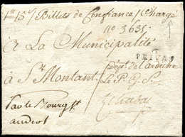 Let OBLITERATIONS PAR DEPARTEMENTS6/ARDECHE MP 6/PRIVAS Sur LAC De 1793, Mention "Billets De Confiance/Chargé", TB - Autres & Non Classés