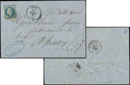 Let COMTE DE NICEOblitérations Sur Timbres Français N°29A Obl. GC 2887 S. LAC Du 20/9/69, Cachet Conv. NICE M. NICE 2e,  - 1849-1876: Période Classique