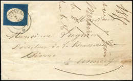 Let DUCHE DE SAVOIEOblitérations Sur Timbres Sardes N°8 Obl. Càd MOUTIERS 7/6/56 Sur LSC, TB - 1849-1876: Période Classique