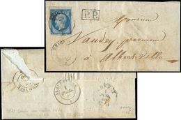 Let DUCHE DE SAVOIEOblitérations Sur Timbres Sardes N°14A Petit Bdf Obl. Càd Sarde REIGNIER/D Sur LAC Du 29/6/60, Cachet - 1849-1876: Période Classique