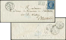 Let DUCHE DE SAVOIEOblitérations Sur Timbres Français N°14A Défx Obl. Càd Sarde S. GERVAIS 16/6/60 S. Env., Cachet P.P.  - 1849-1876: Période Classique