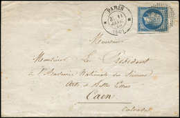 Let LETTRES DE PARISN°14A Obl. Rond De Points Sur LSC, Càd * PARIS * 11/1/60, TB - 1849-1876: Période Classique