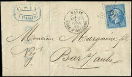 Let LETTRES DE PARISN°22 Obl. Etoile 33 S. LAC, Càd GARE D'ORLEANS 7/2/65, TTB - 1849-1876: Période Classique