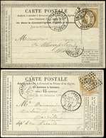 Let LETTRES ET OBLITERATIONS D'ALGERIEN°55 Obl. Càd PHILIPPEVILLE Et GC 5055 S. 2 CP De 1876 Et 1874, TB - 1849-1876: Période Classique