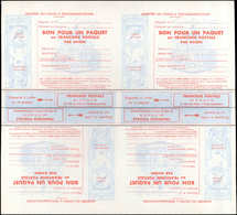 ** FRANCHISE MILITAIRE16   Franchise Postale Par Avion, Rouge Et Bleu, Art. D75 Et D76, Texte En Rouge, Feuille De 4 TET - Timbres De Franchise Militaire