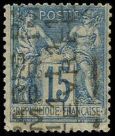 (*) PREOBLITERES5   Sage, 15c. Bleu, Surch. Verticale, B/TB - 1893-1947