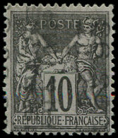 (*) PREOBLITERES16  Sage, 10c. Noir Sur Lilas, Surcharge Verticale Sans Quantième, TB - 1893-1947