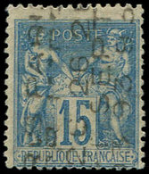 (*) PREOBLITERES17  Sage, 15c. Bleu, Surchargé 26 SEPT, TB. Br - 1893-1947