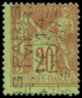 (*) PREOBLITERES18  Sage, 20c. Brique Sur Vert, 14 NOV., TB. C - 1893-1947