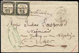 Let TAXE4   15c. Noir Litho, PAIRE Obl. Càd T17 ALGER 17/8/71 S. Env., DOUBLE Port Local, TB - 1859-1959 Neufs