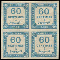 * TAXE9   60c. Bleu, BLOC De 4, TB - 1859-1959 Neufs