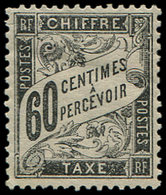 * TAXE21  60c. Noir, TB - 1859-1959 Neufs