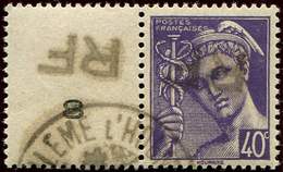 TIMBRES DE LIBERATIONANGOULEME 3 : 40c. Violet Bdf, Surch. RENVERSEE Sur Le Timbre Et Le Bdf, TB, Signé Mayer - Libération