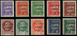 ** TIMBRES DE LIBERATIONBACCARAT 1/10 : La Série, Surcharge T II, TB - Libération