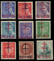 TIMBRES DE LIBERATIONBRETAGNE TREICH BREIZ 1/4, 6, 8/9, 11 Et 14 : */** Et (*), TB - Libération