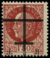 ** TIMBRES DE LIBERATIONLILLE 1i : 1f50 Brun Rouge, Surcharge RENVERSEE, TB - Libération