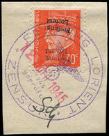 TIMBRES DE LIBERATIONLORIENT 6 : 70c. Orange, Surcharge RENVERSEE, Obl. 12/4/45 Sur Fragt, TB, Cote Mayer - Libération