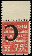 ** COLIS POSTAUX112a 75c. Rouge, Surcharge C RENVERSEE, Bdf, TB, Cote Maury - Autres & Non Classés