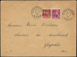 Let Spécialités DiversesGUERRE DUNKERQUE Poste N°412 + 416 Obl. 5/7/40 S. Env., Arr. Ghyvelde Le 6/7, TB - Guerre (timbres De)