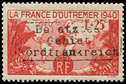 ** Spécialités DiversesGUERRE COUDEKERQUE Poste N°452 : 1f. + 25c. Rouge, TB - Guerre (timbres De)