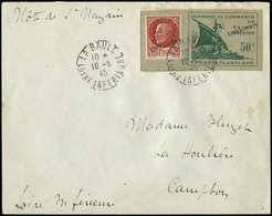 Let Spécialités DiversesGUERRE SAINT NAZAIRE 8 : 50c. Vert-olive S. Vert, NON DENTELE Bdf + Poste N°517, Les 2 Surchargé - Guerre (timbres De)