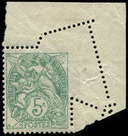 ** VARIETES111   Blanc,  5c. Vert, Cdf Avec Variété De PIQUAGE, TB - Neufs