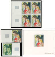 Collection De Timbre Tableaux1958  Rubens, Bloc De 4, ND, Essai De Couleur ND Et EL, TB - Autres & Non Classés