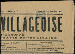 Let LETTRES DU XXe SIECLEN°107 Obl. TYPO S. Journal LA FEUILLE VILLAGEOISE De TARN Et GARONNE Du 16/2/02, TB - Lettres & Documents