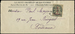 Let LETTRES DU XXe SIECLEN°157 Obl. St Martin De Ré Sur Devant De Bande Du Petit Orphelin De La Guerre, 1922, TB - Lettres & Documents