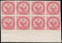 ** 6    80c. Rose, BLOC De 8 Bdf, Fraîcheur Postale, Superbe - Autres & Non Classés