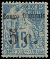 * CONGO 2 : 5c. Sur 15c. Bleu, TB - Autres & Non Classés