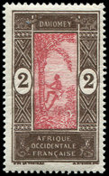 ** DAHOMEY 44 : 2c. Brun Et Rosé, DOUBLE IMPRESSION Du Cadre, TB - Autres & Non Classés