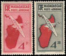 ** MADAGASCAR PA 6/7 : 4f. Rose Et 4f50 Noir, TB - Autres & Non Classés