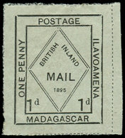 * MADAGASCAR Courrier Consulaire Britannique 49 : 1d. Noir Sur Vert, TB, Cote Et N° Maury - Autres & Non Classés