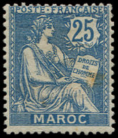 * MAROC 89A : 25c. Bleu, SANS Surcharge TANGER, Rouss., Sinon TB - Autres & Non Classés