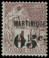 (*) MARTINIQUE 9 : 05c. Sur 4c. Lilas-brun Sur Gris, TB - Autres & Non Classés