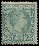 * MONACO 6 : 25c. Vert, Charles III, TB - ...-1885 Préphilatélie