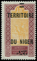 * NIGER 18a : 25c. Sur 15c. Lilas-brun Et Orange, Surch. RENVERSEE, TB - Autres & Non Classés