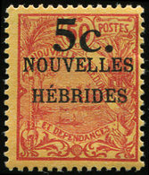 (*) NOUVELLES HEBRIDES 58A : 5c. Sur 50c. Rouge Sur Orange, TB. Br - Autres & Non Classés