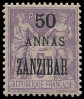 * ZANZIBAR 31 : 50a. S. 5f. Lilas, TB - Oblitérés