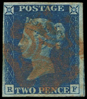 GRANDE BRETAGNE 2 : 2p. Bleu, Obl. Croix De Malte Rouge, TB. Br - Neufs